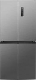 Bomann Réfrigérateur-Congélateur 362L Inox, LED, Alarme Ouverture, 142,5x49,5x56 cm