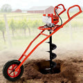 Tarière à Essence 2 Temps avec Foret de 10,2 cm pour Chantier et Jardinage