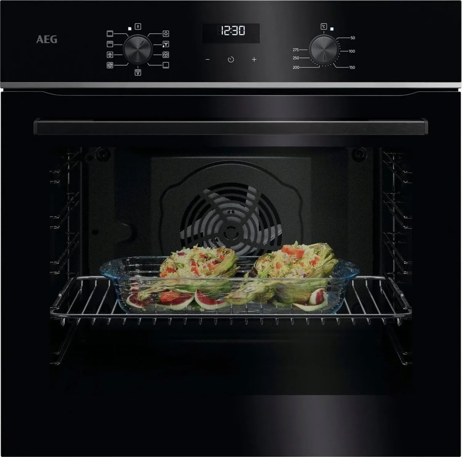 AEG Four Multifonction 72L - Nettoyage AquaClean, Affichage LED, 9 Programmes, Rails Télescopiques, Série 5000