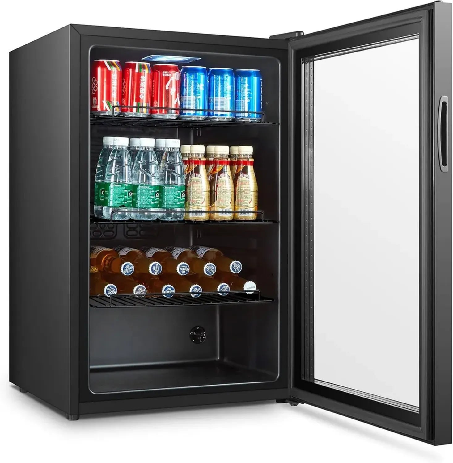 Réfrigérateur de Bar Noir avec Porte Vitrée - 115L - Combisteel - R600A