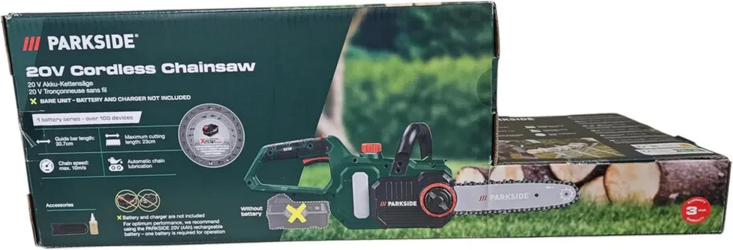 Tronçonneuse sans fil Parkside 20V - Outil seul, sans batterie ni chargeur
