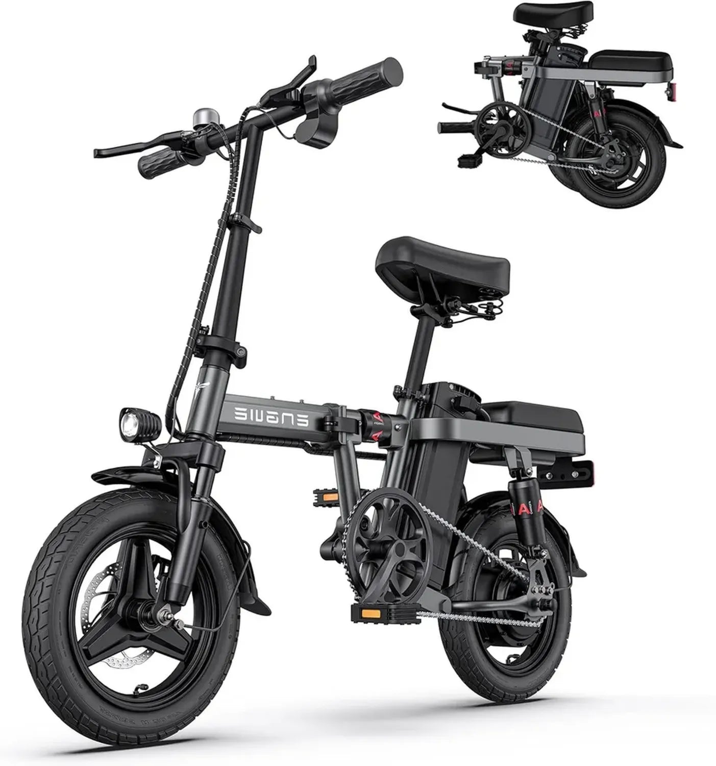Vélo Électrique ENGWE 14 Pouces, Batterie Amovible 48V 10Ah, Pliable, Vitesse Max 25 km/h, Autonomie Jusqu'à 50 km