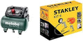 Compresseur Metabo Basic 160-6 W OF 0,9 kW 24L & Kit Accessoires Stanley
