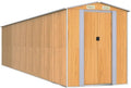 Abri de Jardin Métallique Beige 192x855x223 cm en Acier Galvanisé