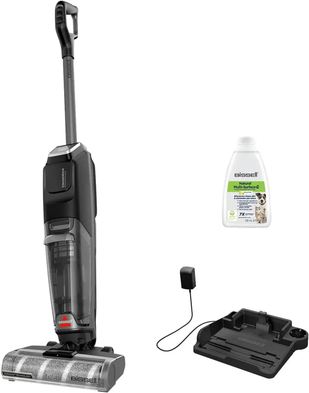 Aspirateur Balai Laveur Bissell CrossWave OmniForce Edge sans Fil, Nettoyage Multi-Surfaces 240m², Technologie ZeroGap, Options Aspiration et Lavage