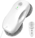 Robot Laveur de Vitres Tosima W2 Blanc, Aspiration Puissante 3800pa, Sécurité Triple, Télécommande Incluse, 12 Chiffons Réutilisables