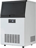 Machine à Glaçons Professionnelle 100 kg/24h, 78 Bacs, 15 kg de Stockage pour Restaurant et Bar