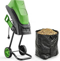 Broyeur de Végétaux Électrique 2500W, Sac 45L, Lames Acier, Vert - Outsunny