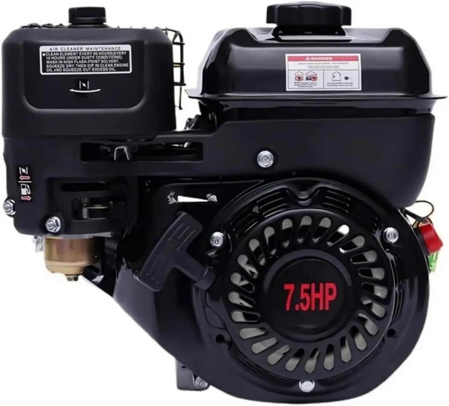 Moteur à Essence 4 Temps 7,5 CV 210cc OHV pour Karting et Bricolage