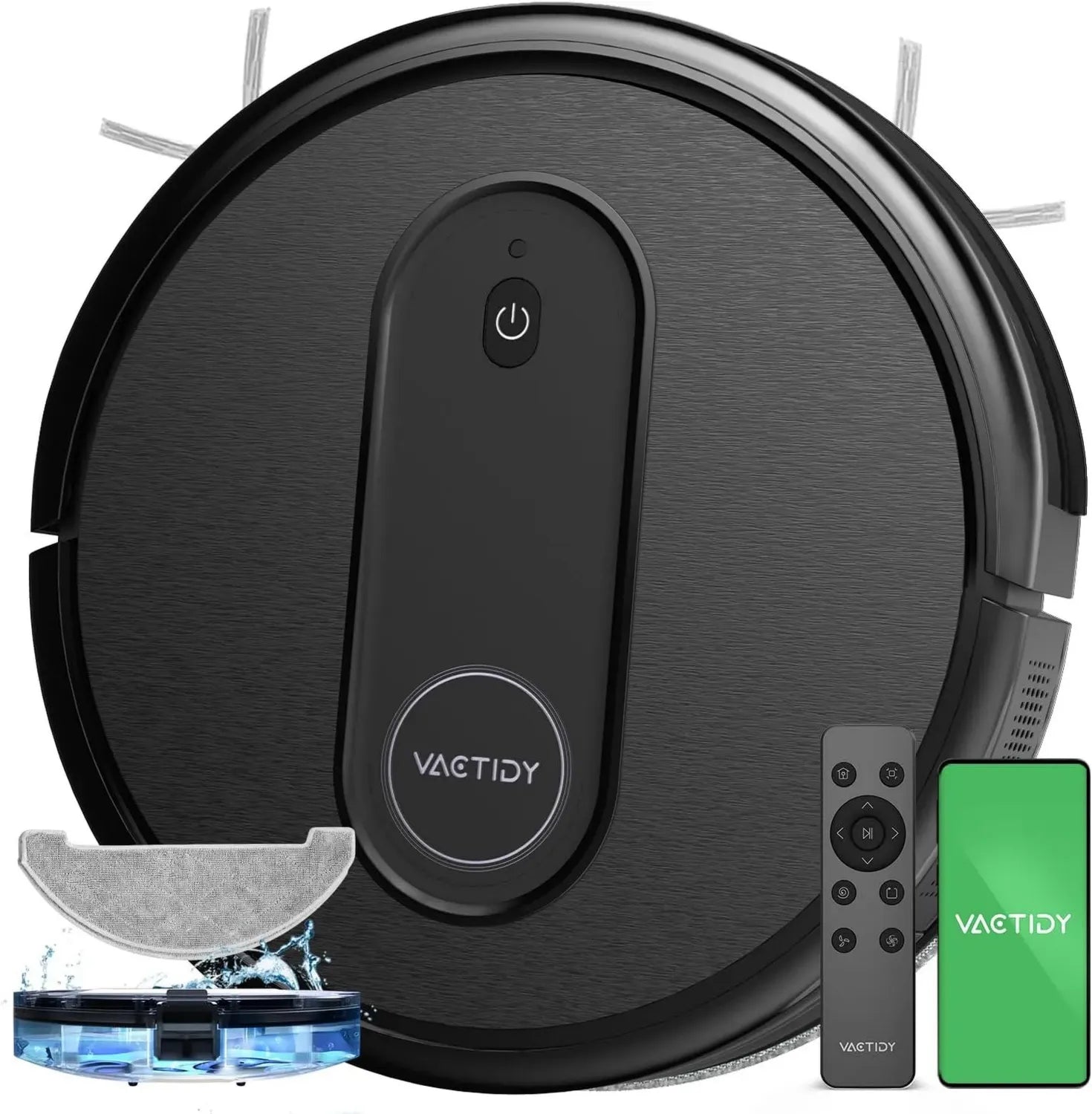 Vactidy Robot Aspirateur T7, Nettoyeur 2-en-1, Autonomie 120min, Contrôle via App/Alexa/Siri, Design Compact et Silencieux, Parfait pour Poils d'Animaux et Poussière