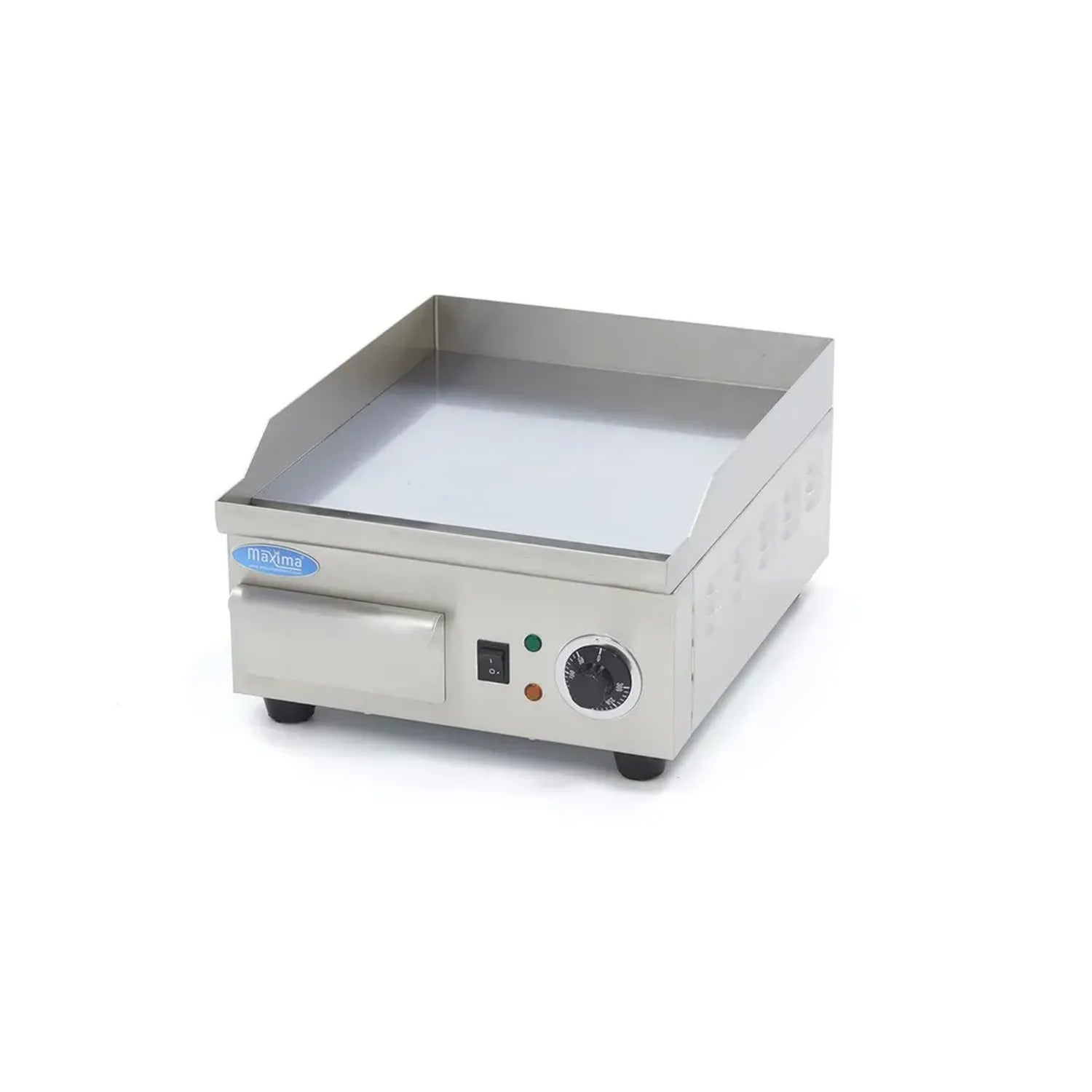 Plancha Électrique Professionnelle Maxima - Surface Lisse 36 cm - 2000 W - Anti-Éclaboussures