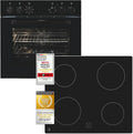 Ensemble intégré cuisinière Exquisit EHE256-U-020 noir - Four 59L - 5 programmes - Efficacité énergétique A - Table de cuisson encadrée