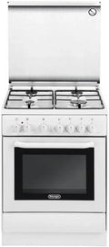 Cuisinière à gaz autonome DeLonghi DEW 664, blanc, avec four émaillé