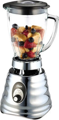 Mixeur Oster Classique 3 Vitesses, Lames Amovibles en Acier Inoxydable, Bol en Verre Résistant, 1,25L, 600W, Gris