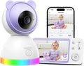 Moniteur Vidéo Bébé 2K 5'' avec Caméra PTZ 360°, Application Mobile, Veilleuses et Suivi Automatique