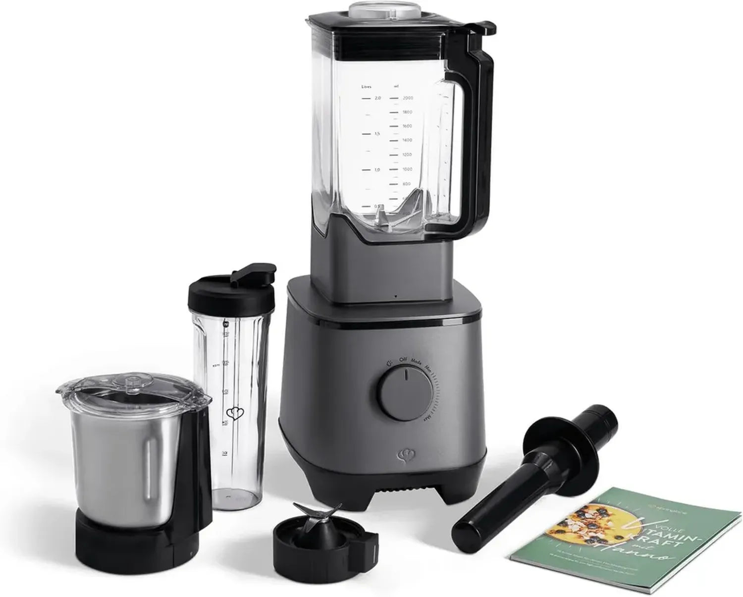 Blender Haute Performance SPRINGLANE Hanno 2000W, 32 000 tr/min avec Bol Anthracite