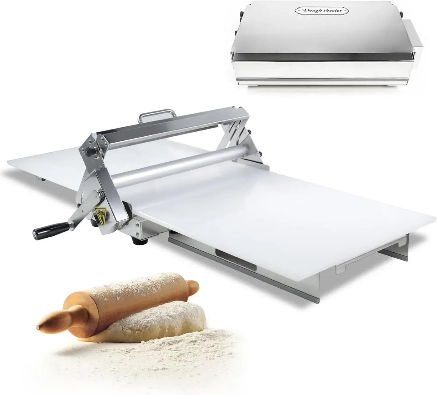 Machine à Pâtes Manuelle avec Épaisseur Ajustable pour Boulangerie et Pizza