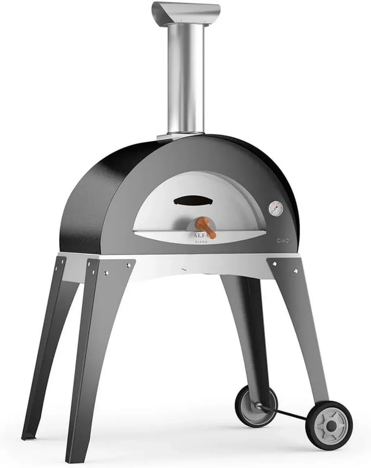 Four à pizza extérieur en acier gris argenté Alfa Ciao M