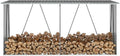 Abri de Rangement en Acier pour Bûches 330x84x152 cm, Gris