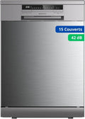 Lave-vaisselle GEDTECH 15 Couverts Inox - Ultra Silencieux 42 dB - Modes Éco et Intensif - Départ Différé - Sécurité Enfant