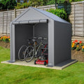 Abri de jardin en métal résistant aux intempéries avec porte coulissante pour vélos, 190 x 170 x 200 cm, gris foncé, étanche