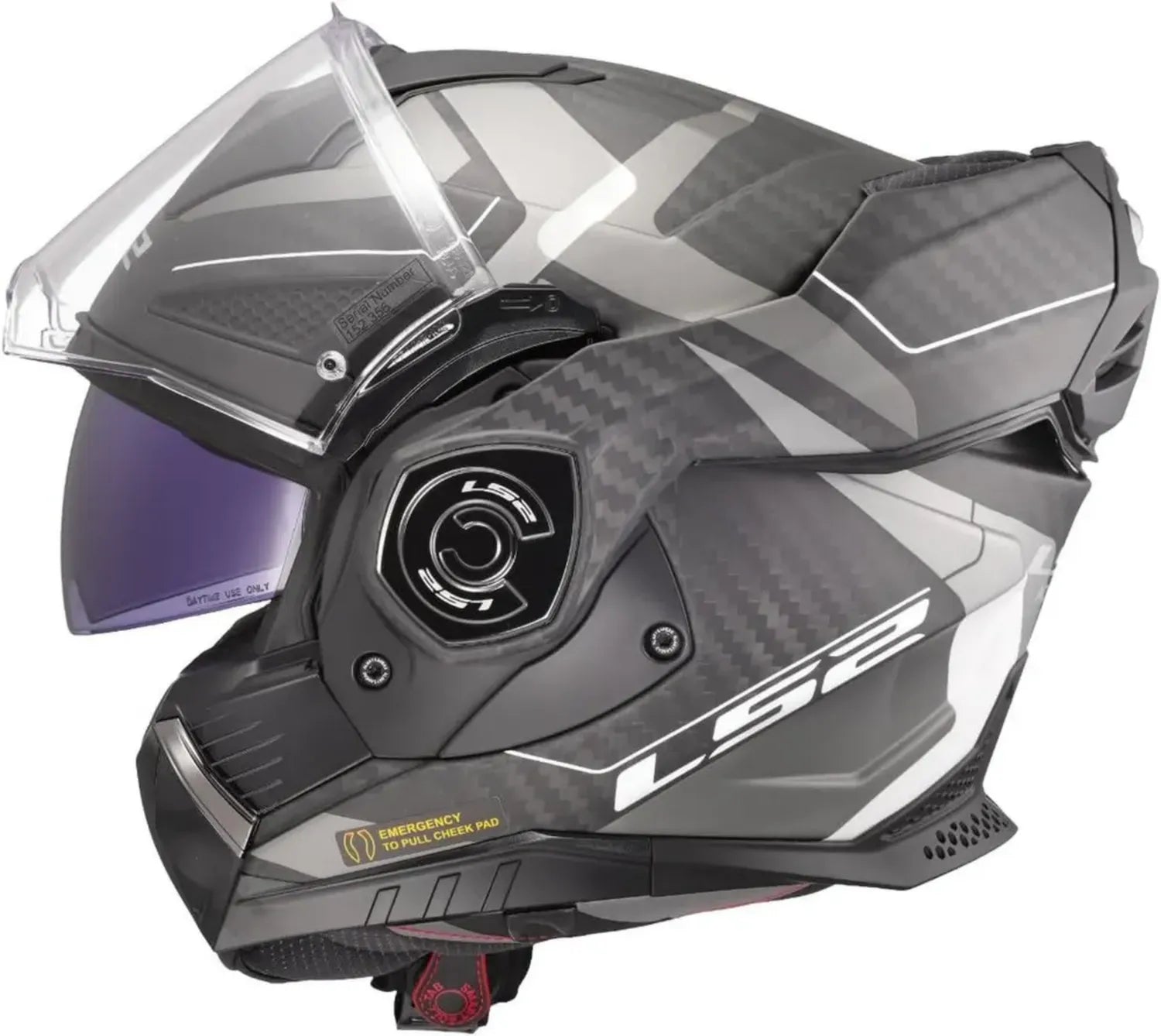 Casque Modulable LS2 ADVANT X Carbon Gris Argent Mat Taille L