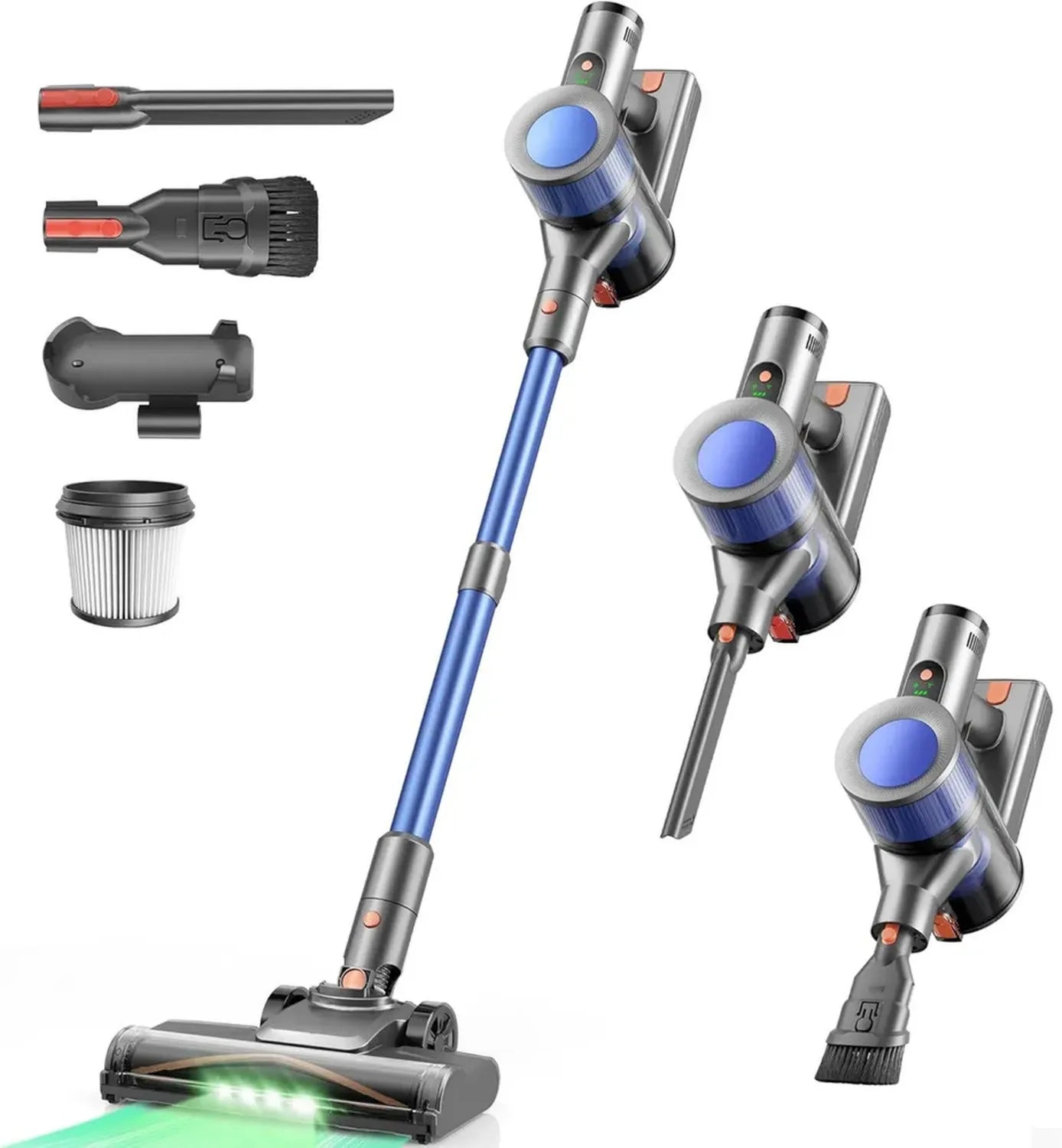 Aspirateur Balai Sans Fil Dzaki - Puissance 45KPa, Autonomie 50min, Écran LED, Silencieux et Léger