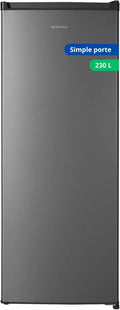 Réfrigérateur Monoporte GEDTECH 230L Argent - Efficacité Énergétique Classe E