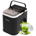 Machine à glaçons compacte 120W, produit 12kg/24h, 8 glaçons en 6 min, avec capteur infrarouge et fonction autonettoyante pour cuisine, bureau, bar
