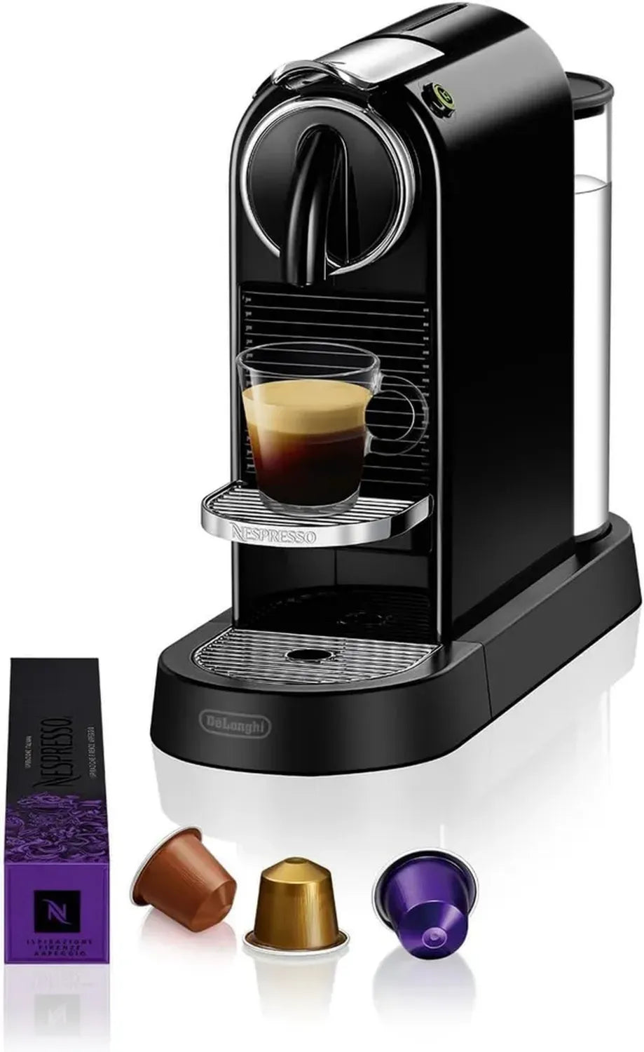 Nespresso CitiZ EN167.B De'Longhi - Machine à Capsules, Design Compact, Pression 19 Bars, Noir