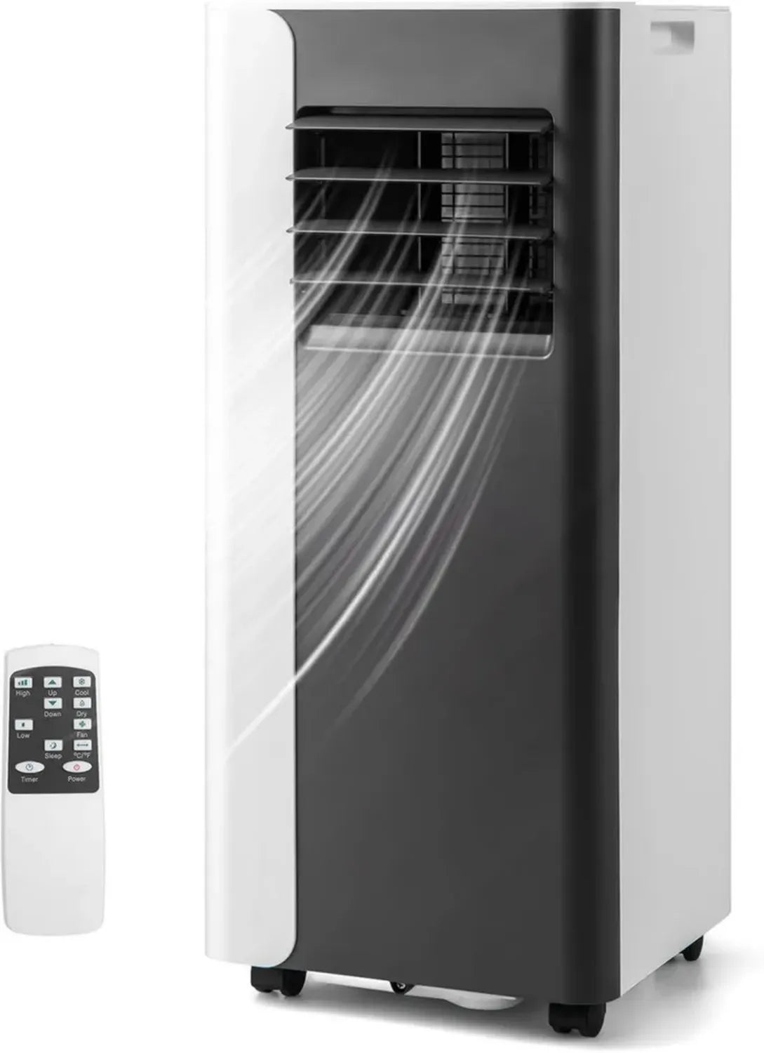 Climatiseur Portable 3-en-1 7000 BTU avec Ventilateur, Déshumidificateur, Télécommande et Minuterie pour 33 m²