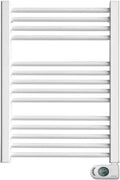 Sèche-serviettes électrique HJM Noor 500W, programmable 24/7, fonction turbo, basse consommation, blanc