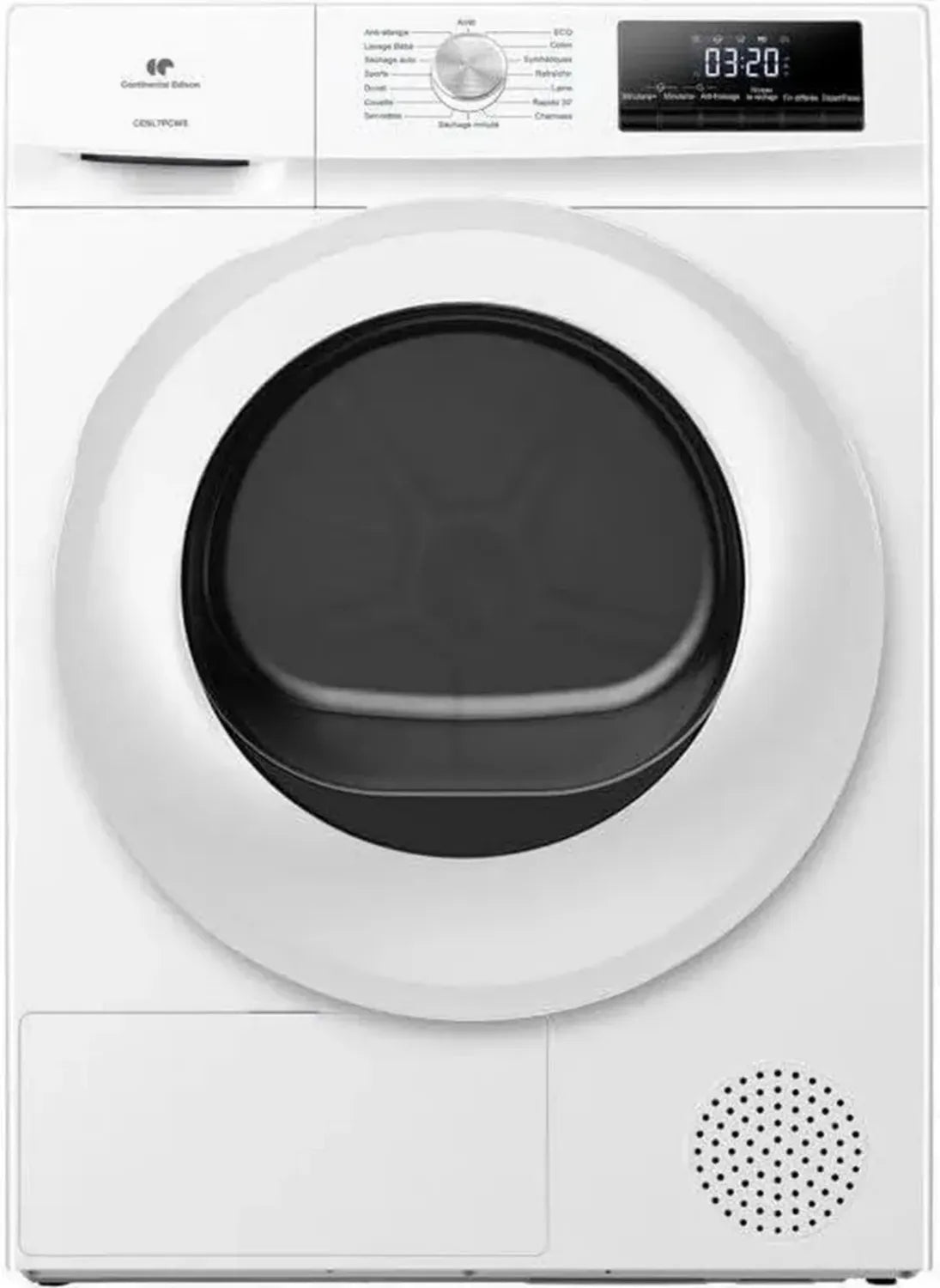 Sèche-linge à Pompe à Chaleur Continental Edison 7 kg - Classe Énergétique E - Blanc