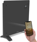 Radiateur Électrique 1000W Wi-Fi en Verre Gris - Thermostat, Minuterie & Sécurité Enfants - Silencieux, Design pour Espaces jusqu'à 12m²