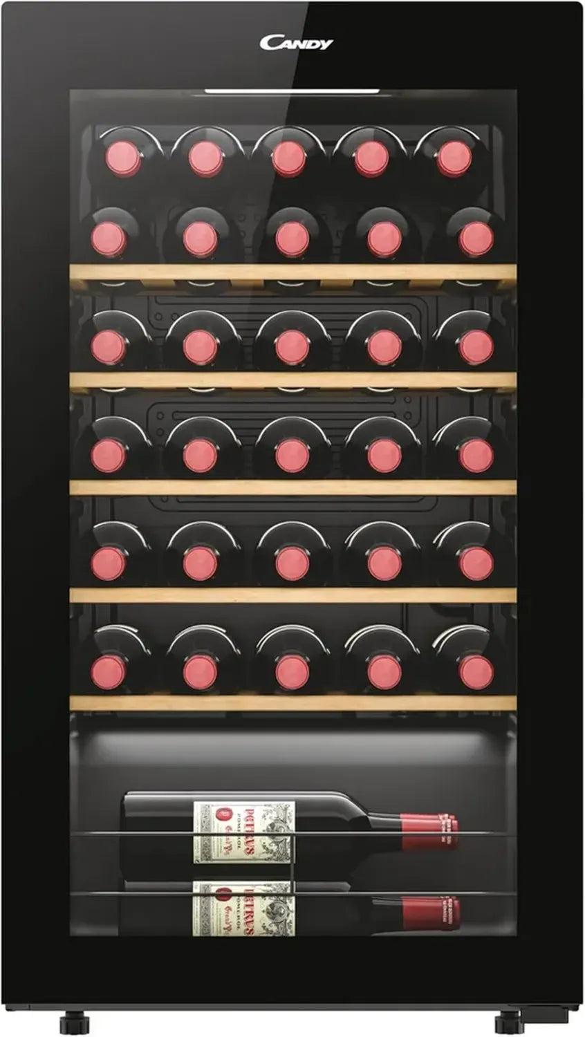 Cave à Vin Candy 34 Bouteilles Noire - Efficacité Énergétique Classe G