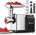 Hachoir à Viande Électrique AAOBOSI 3000W, Écran LED, 3 Vitesses, Système Anti-Blocage, Rangement Intégré, Pour Saucisses et Kibbe