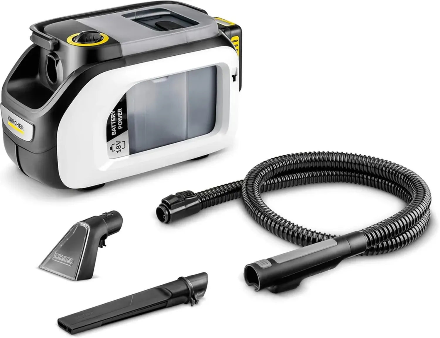 Kärcher SE 3-18 Compact Nettoyeur de Tapis et Canapés sans Fil, 200W, 6,5m², Autonomie 12-24 Min, Réservoir 1,6L, Batterie 18V Exclue