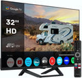 Téléviseur HD 32'' STRONG SRT32HG4723C avec DVB-S2/C/T2 - Parfait pour Camping-Cars et Bateaux - 2 HDMI, USB, Mini-AV - Noir [Classe Énergétique E]