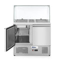 Saladette HENDI 300L avec Double Portes et Vitrine Réfrigérée