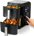 Friteuse à Air Chaud Dual XL Löwenthal 11L, Écran Tactile, 2800W, 12 Programmes, Noir