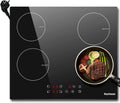 Table de Cuisson Induction 4 Zones, Karinear Encastrable avec Commandes Tactiles, Sécurité Enfant et Minuterie, Puissance 3500W