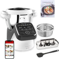 Robot Cuiseur Multifonction Companion XL Moulinex 4,5 L, 1550 W, 14 Programmes, Recettes Infinies, Silencieux, Fabriqué en France, Gris Ardoise