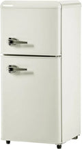 Mini-réfrigérateur avec congélateur 60 L, 2 portes, clayettes en verre amovibles pour chambre ou bureau, blanc