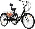 Tricycle adulte 24 pouces 7 vitesses avec panier et LED