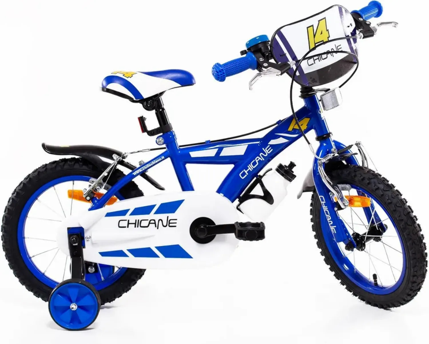 Vélo Enfant Bleu 14'' avec Stabilisateurs - SCH Chicane