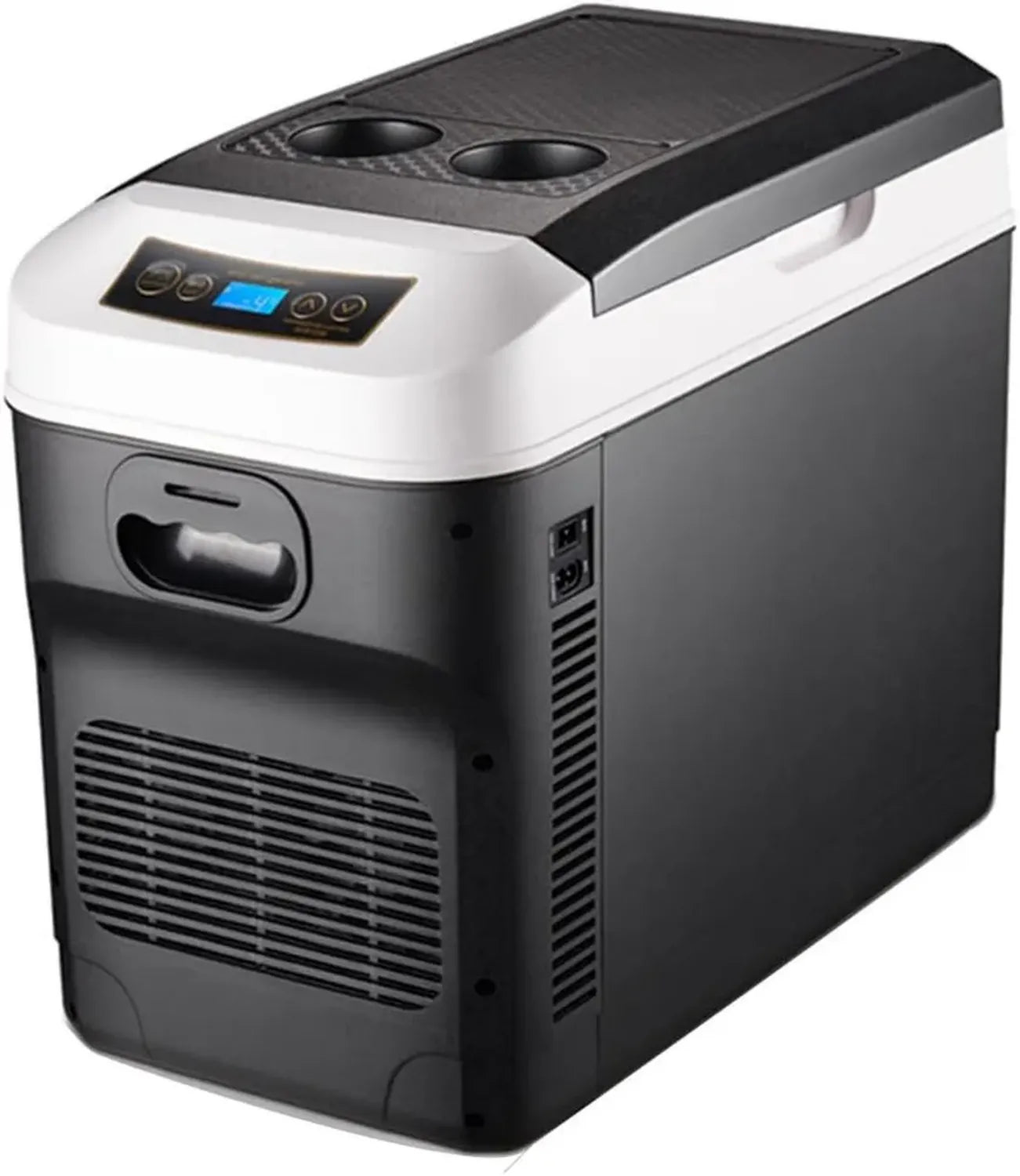 Mini Frigo 28L Multifonction, Refroidit et Réchauffe, Idéal pour Maison et Voyage, Compatible 12/24V et 220V, Écran Numérique, Température Réglable - Noir