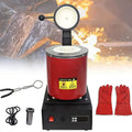 Four de Fusion Électrique pour Métaux, 1150 ℃, 3KG, Avec Creuset en Graphite, Rouge