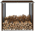 Abri à Bois en Acier Galvanisé 172x91x154 cm - Marron
