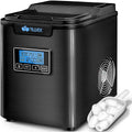 Machine à Glaçons en Acier Inoxydable 12 kg/jour avec Minuterie et Réservoir 2,2L - Écran LED et Auto-Nettoyage - 3 Tailles de Glaçons (Noir)