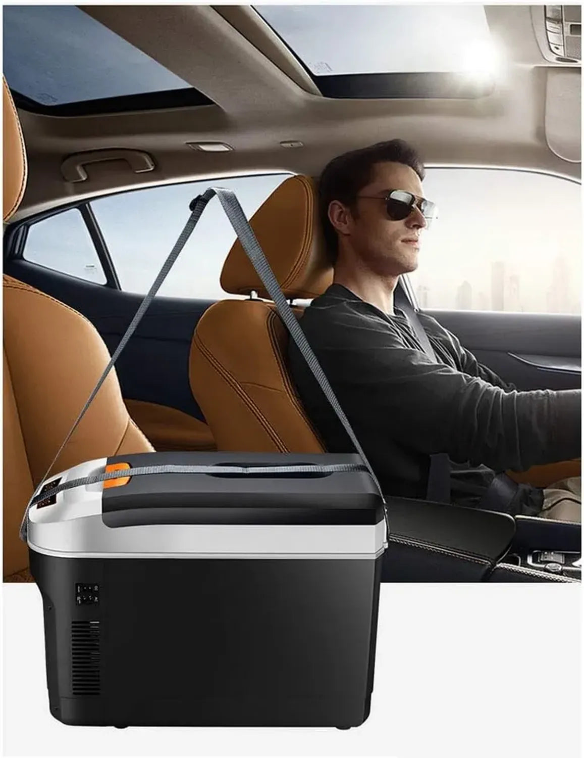 Glacière Électrique Portable 25L - Réfrigérateur Chaud & Froid pour Voiture, Maison, Camping